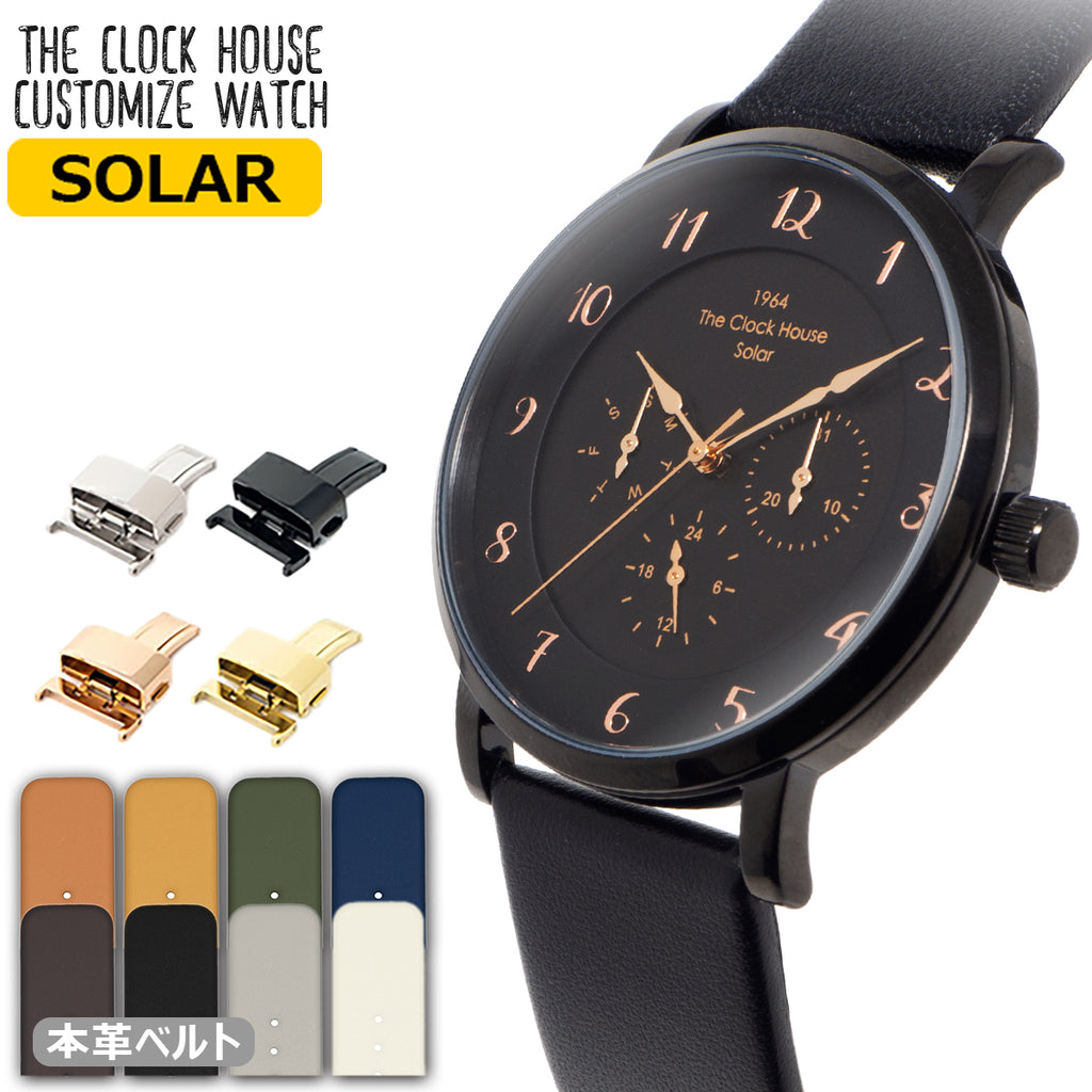 Kuポロバイラルフローレン BLACK WATCH 黒 ブラック 金 ザ・クロックハウス カスタマイズウォッチ フレンチカジュアル MCA1005