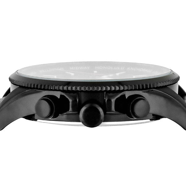 エンジェルクローバー MONDO SOLAR モンド ソーラー MOS42BBK-BK メンズ 腕時計 革ベルト クロノグラフ ブラック