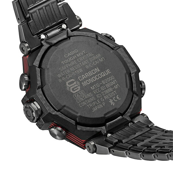 G-SHOCK MT-G カーボン 軽量化モデル MTG-B2000YBD-1AJF メンズ 腕時計 電波ソーラー Bluetooth アナログ ブラック 国内正規品 カシオ