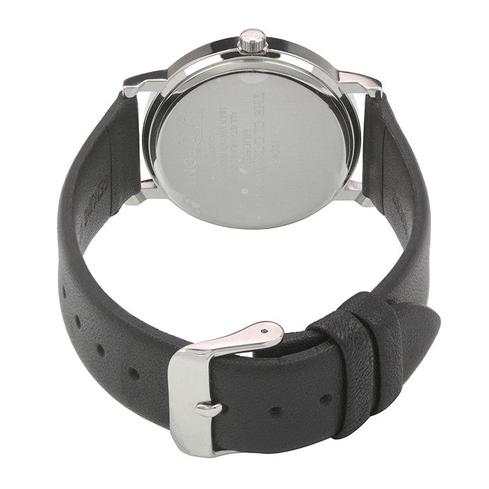 ザ・クロックハウス MUD5001-WH1B ユニバーサルデザイン メンズ 腕時計 クオーツ 黒レザー ホワイト ユーディー ユニセックス THE CLOCK HOUSE