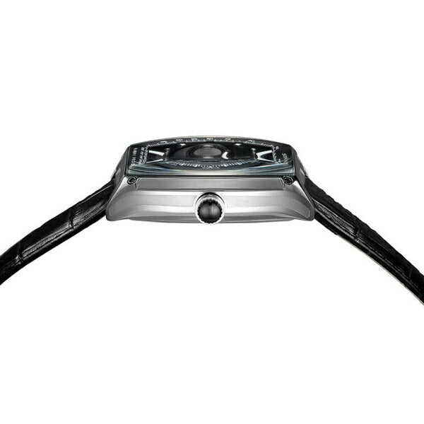 ゾンネハオリ N029シリーズ セミスケルトン オートマティック N029SS-BK メンズ 腕時計 自動巻き トノー 革ベルト