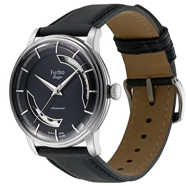 Furbo 自動巻き時計 ブラック レザー バンドNF01W