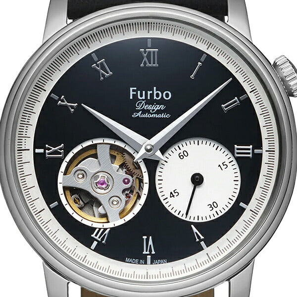 Furbo Design フルボデザイン Trompe-l'oeil トロンプ・ルイユ 騙し絵 NF02W-BK メンズ ボーイズ 腕時計 メカニカル 自動巻き 革ベルト ブラック