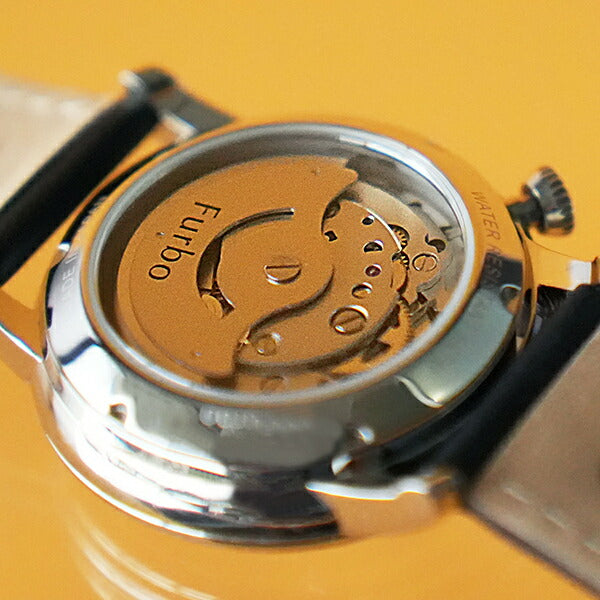 Furbo Design フルボデザイン Trompe-l'oeil トロンプ・ルイユ 騙し絵 NF02W-BK メンズ ボーイズ 腕時計 メカニカル 自動巻き 革ベルト ブラック