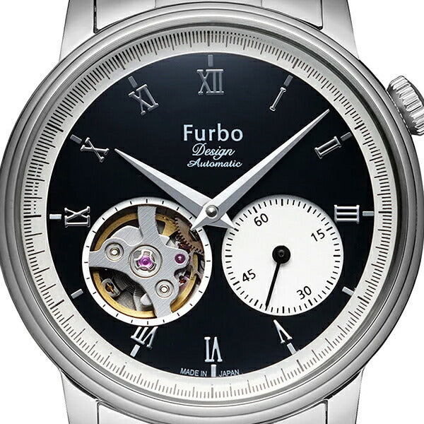 Furbo Design フルボデザイン Trompe-l'oeil トロンプ・ルイユ 騙し絵 NF02W-BKSS メンズ ボーイズ 腕時計 メカニカル 自動巻き ホワイトダイヤル メタルベルト