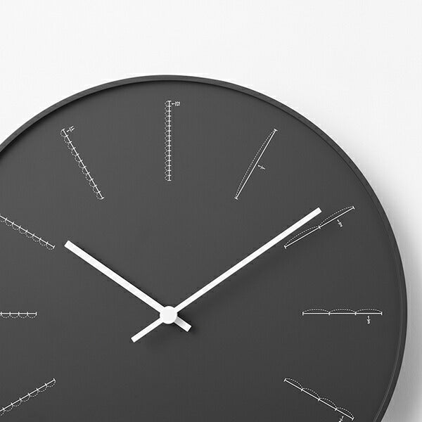 タカタレムノス デザインオブジェクト divide ディバイト 掛時計 クオーツ 電池式 ブラック nendo NL17-01BK
