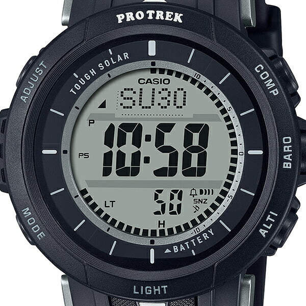 プロトレック キャンパーライン PRG-30-1JF メンズ 腕時計 ソーラー デジタル ブラック キャンプ 国内正規品 カシオ