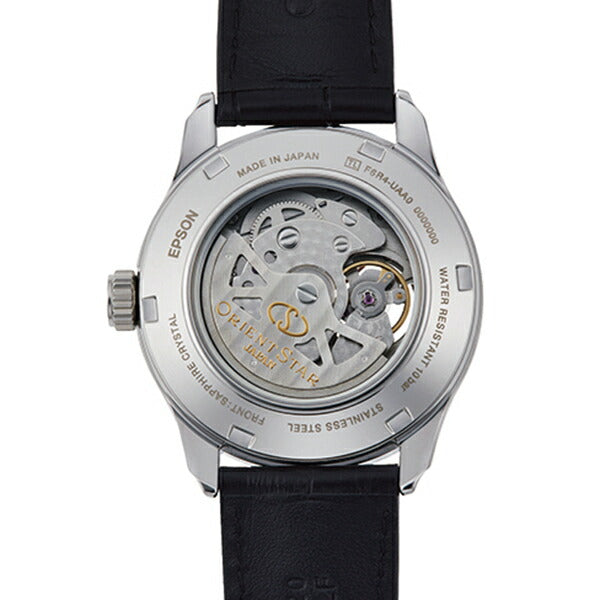 オリエントスター セミスケルトン RK-AT0007N メンズ 腕時計 機械式 自動巻き レザー ブラック オープンハート