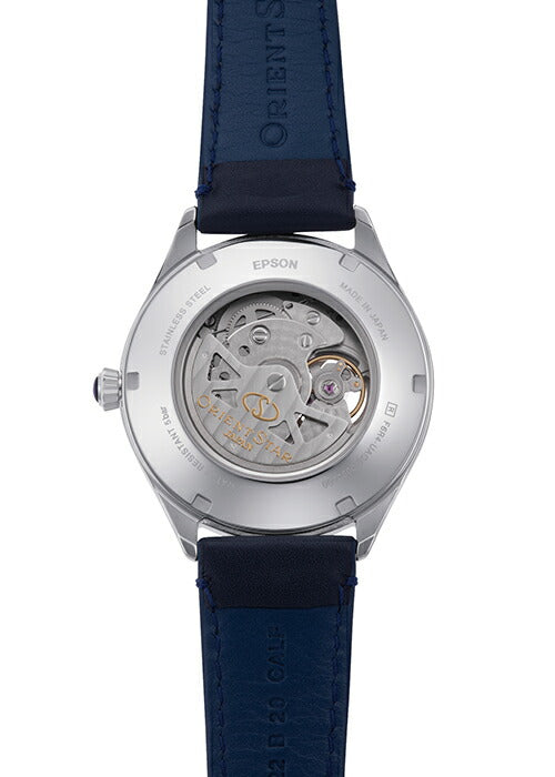 オリエントスター クラシックコレクション クラシック セミスケルトン ペアモデル RK-AT0203L メンズ 腕時計 機械式 自動巻き レザーバンド オープンハート ブルー