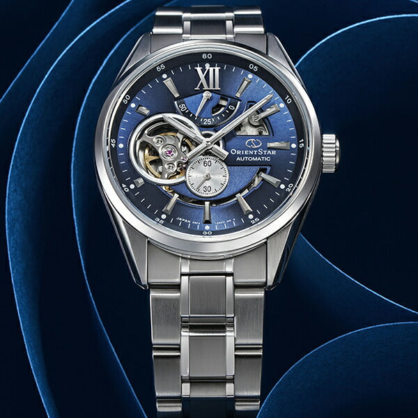 オリエントスター モダンスケルトン RK-AV0004L メンズ 腕時計 機械式 自動巻き メタル ブルー