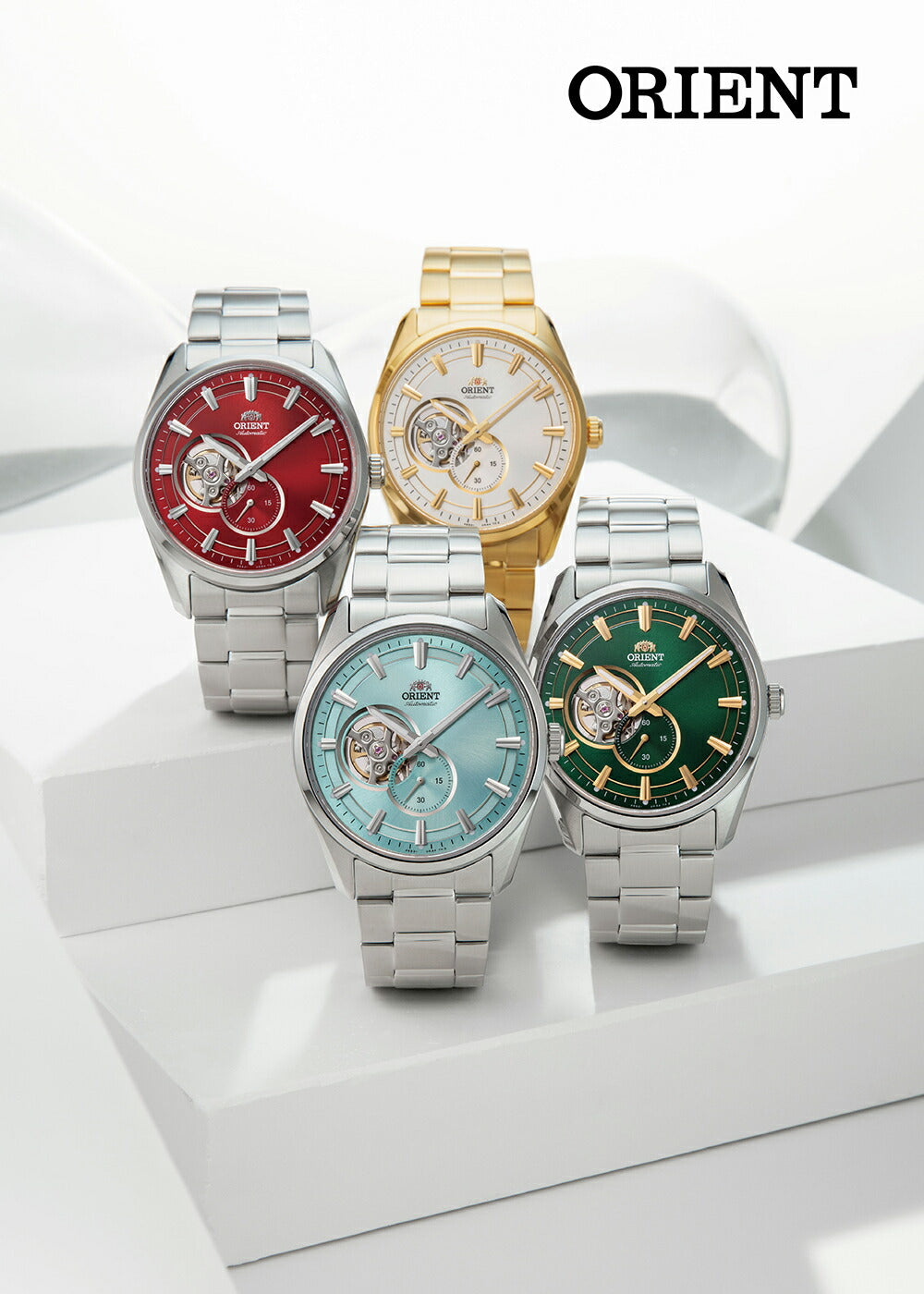 オリエント ORIENT 機械式 自動巻き時計 RN-AR0009L オリエント コンテンポラリー セミスケルトン RN-AR0009L メンズ