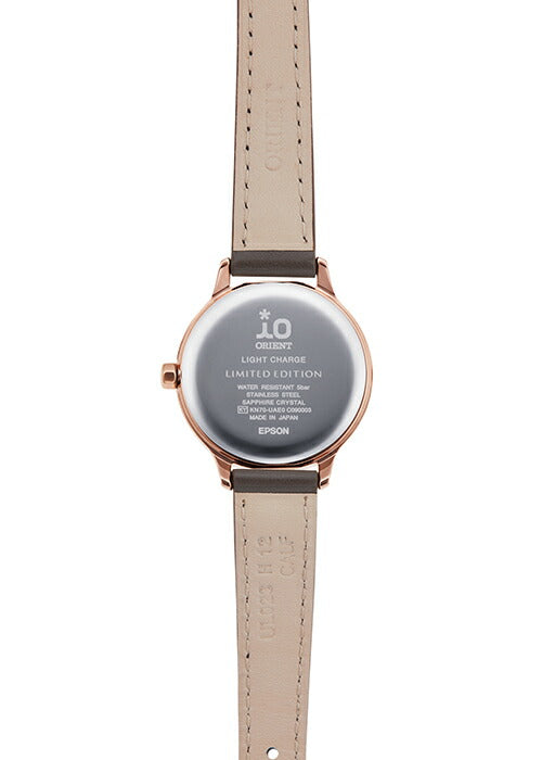 オリエント iO イオ Natural & Plain 限定モデル ライトチャージ RN-WG0422S レディース 腕時計 革ベルト ブラウン