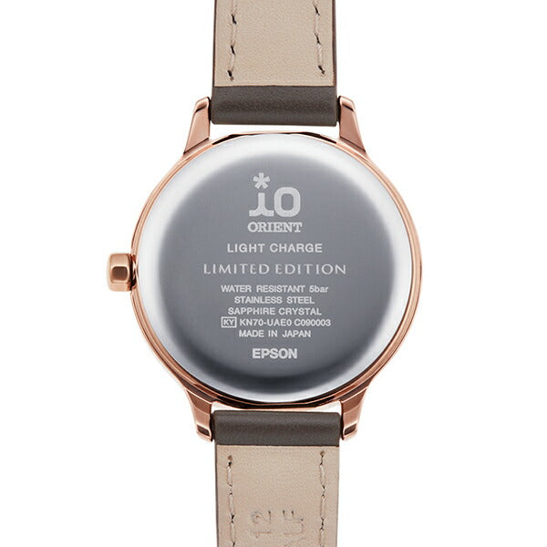 オリエント iO イオ Natural & Plain 限定モデル ライトチャージ RN-WG0422S レディース 腕時計 革ベルト ブラウン