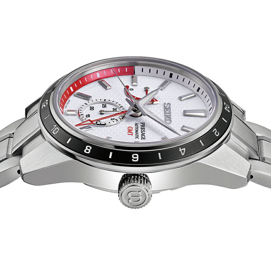 セイコー プレザージュ シャープエッジドシリーズ JAL国際線就航70周年記念 コラボレーション 限定モデル SARF025 メンズ 腕時計 メカニカル 自動巻き GMT ホワイト