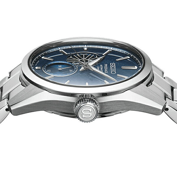 セイコー プレザージュ シャープエッジドシリーズ 3Days SARJ003 メンズ 腕時計 メカニカル 自動巻き 麻の葉文様ダイヤル 藍鉄 あいてつ オープンハート【コアショップ専売】