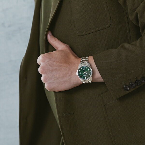 セイコー プレザージュ シャープエッジドシリーズ SARX079 メンズ 腕時計 メカニカル 自動巻き 麻の葉文様ダイヤル メタルバンド グリーン 常盤 ときわ【コアショップ専売】