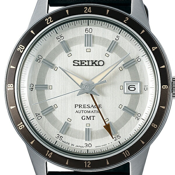 セイコー プレザージュ Style60’s GMT SARY231 メンズ 腕時計 メカニカル 自動巻き 革ベルト サンドグレー 日本製