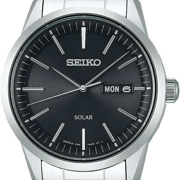 セイコー セレクション スピリット スマート SBPX063 メンズ 腕時計 ソーラー メタルバンド デイデイト ブラック