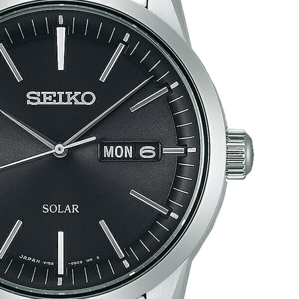 セイコー セレクション スピリット スマート SBPX063 メンズ 腕時計 ソーラー メタルバンド デイデイト ブラック