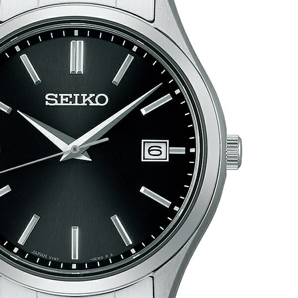 セイコー セレクション Sシリーズ ペア SBPX147 メンズ 腕時計 ソーラー 3針 カレンダー ブラック