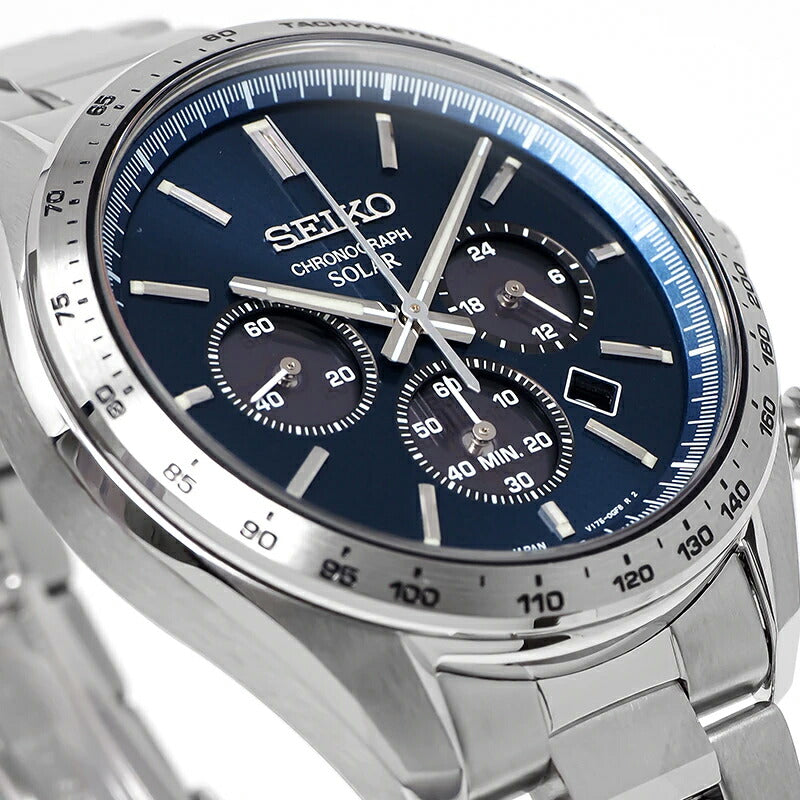 セイコー セレクション Sシリーズ SBPY163 メンズ 腕時計 ソーラー クロノグラフ ブルー