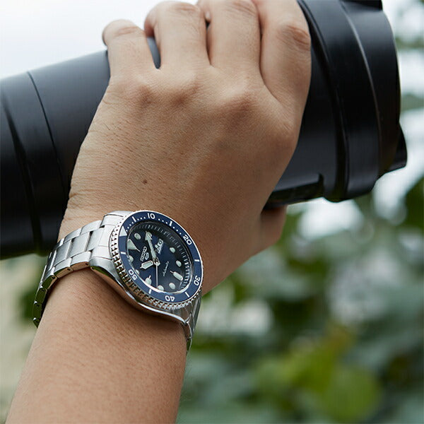セイコー 5スポーツ SBSA001 メンズ 腕時計 メカニカル 自動巻き ブルー デイデイト 日本製