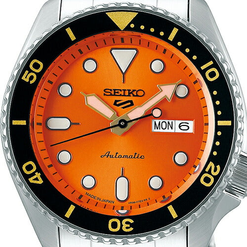 セイコー 5スポーツ SBSA009 メンズ 腕時計 メカニカル 自動巻き オレンジ デイデイト 日本製