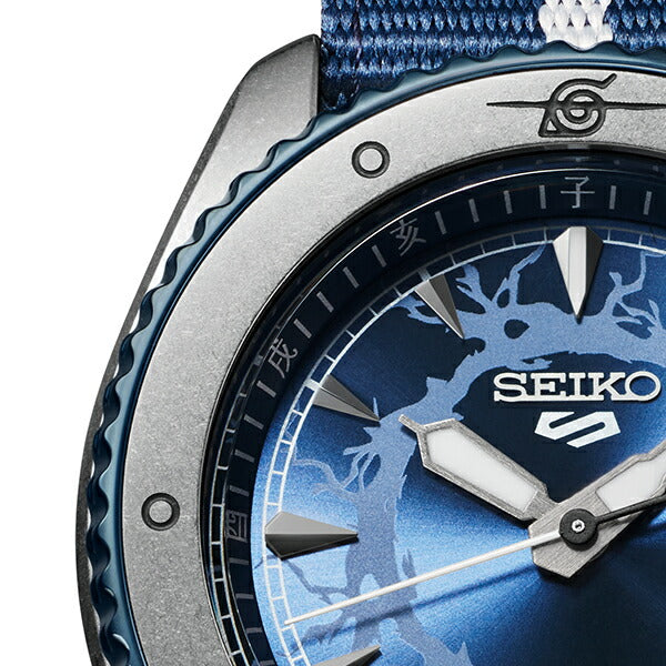 セイコー 5スポーツ NARUTO & BORUTO ナルト&ボルト コラボレーション 限定モデル サスケ SBSA091 メンズ 腕時計 メカニカル ナイロンバンド 日本製