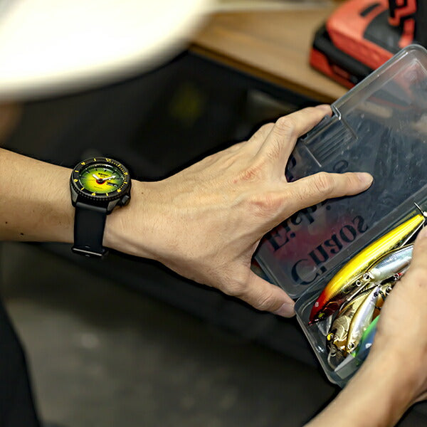 セイコー5 スポーツ Chaos Fishing Club カオスフィッシングクラブ コラボレーション 限定モデル SBSA171 メンズ 腕時計 メカニカル 自動巻き シリコンバンド ルアー 日本製