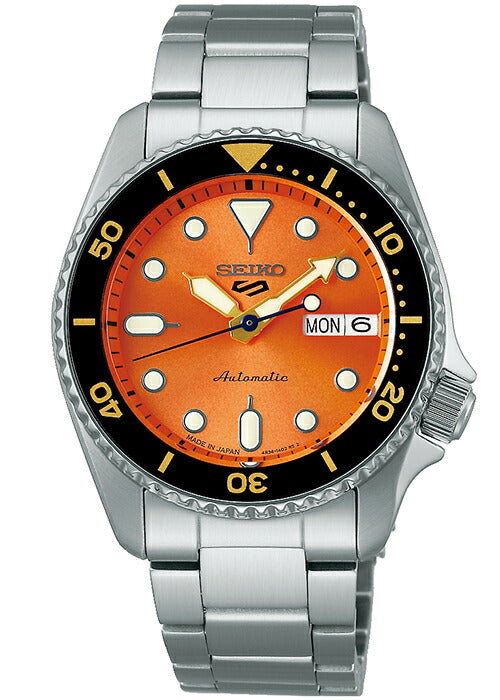 セイコー5 スポーツ SKX スポーツ スタイル ミッドサイズモデル SBSA231 メンズ 腕時計 メカニカル 自動巻き オレンジダイヤル メタルバンド 日本製