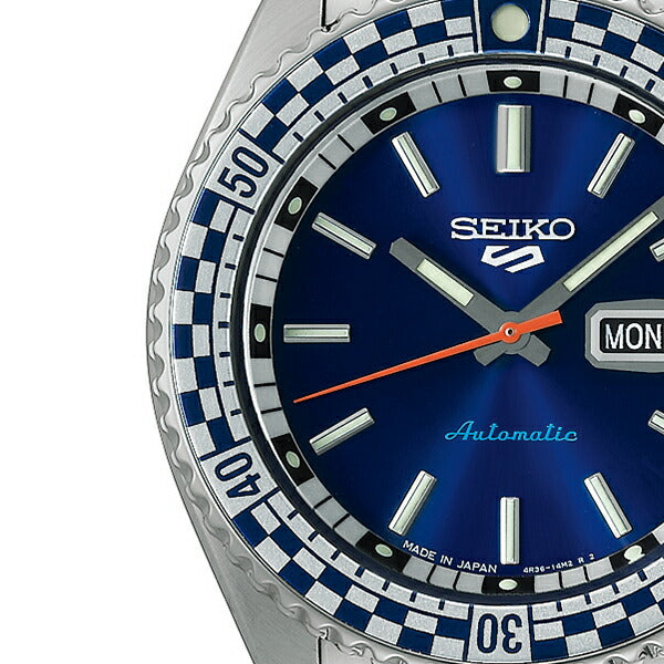 セイコー5 スポーツ SKX スポーツ スタイル レトロカラーコレクション チェッカーフラッグ SBSA243 メンズ 腕時計 メカニカル 自動巻き ブルー 日本製 6119-8300