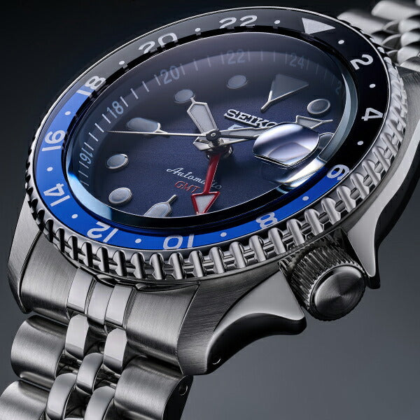 【再入荷】セイコー5 スポーツ SKX Sports Style GMTモデル SBSC003 メンズ 腕時計 メカニカル 自動巻き ブルー 日本製
