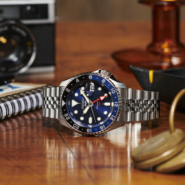 【再入荷】セイコー5 スポーツ SKX Sports Style GMTモデル SBSC003 メンズ 腕時計 メカニカル 自動巻き ブルー 日本製