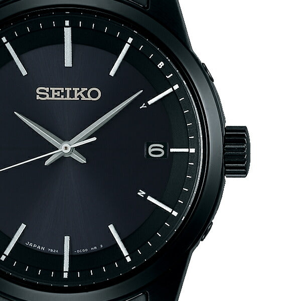セイコー セレクション SBTM257 メンズ 腕時計 ソーラー電波 日付カレンダー ブラック