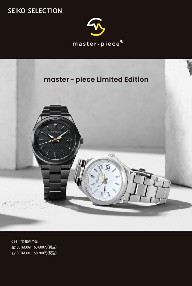 セイコー セレクション マスターピース master-piece コラボレーション 限定モデル SBTM301 メンズ 腕時計 ソーラー電波 シルバー 日本製