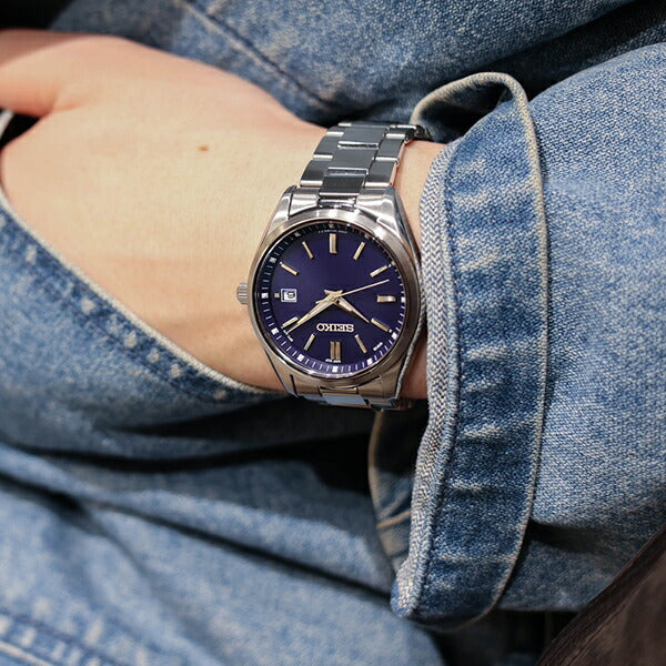 セイコー セレクション Sシリーズ SBTM321 メンズ 腕時計 ソーラー 電波 ブルー 日本製
