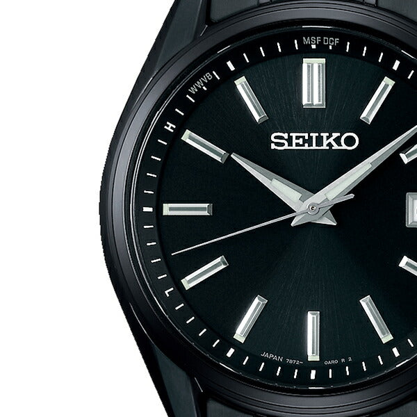 セイコー セレクション Sシリーズ プレミアム SBTM343 メンズ 腕時計 ソーラー電波 3針 チタン ブラック 日本製