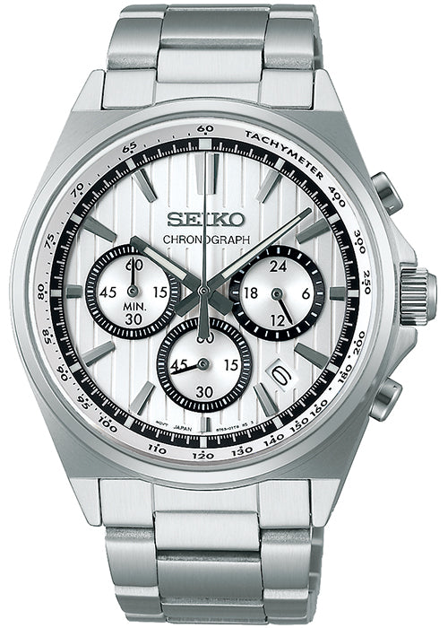 セイコー セレクション Sシリーズ 8Tクロノ SBTR031 メンズ 腕時計 クオーツ クロノグラフ 電池式 ホワイトダイヤル