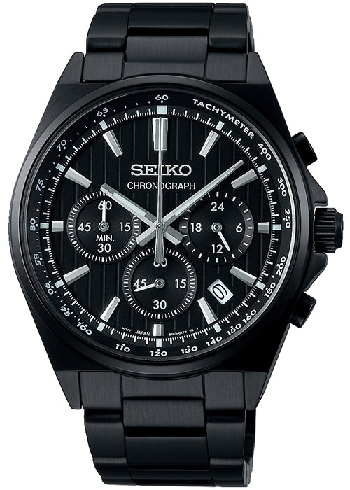 セイコー セレクション Sシリーズ 8Tクロノ SBTR037 メンズ 腕時計 クオーツ クロノグラフ 電池式 ブラック