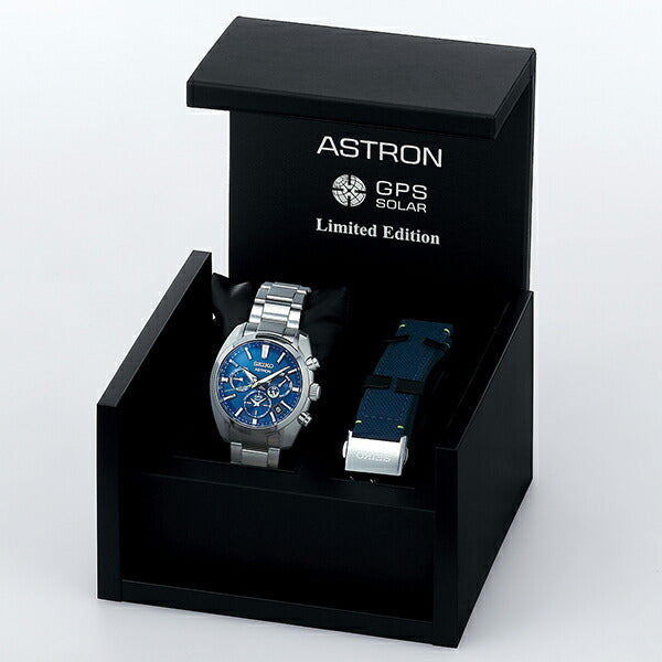 セイコー アストロン 5Xシリーズ デュアルタイム ジャパンコレクション2020 SBXC055 メンズ腕時計 GPSソーラー電波 ブラック ステンレス ブルー【コアショップ専売】
