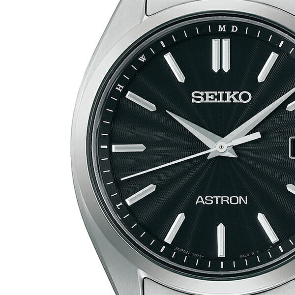 セイコー アストロン オリジンシリーズ 3針モデル SBXY033 ブラック メンズ 腕時計 ソーラー電波 チタン シルバー 日本製