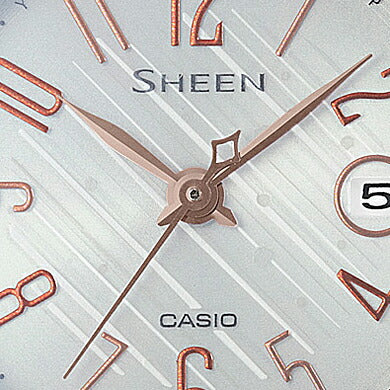 カシオ シーン 電波ソーラーモデル SHW-5100CG-7AJF レディース 腕時計 カレンダー ピ―チゴールド