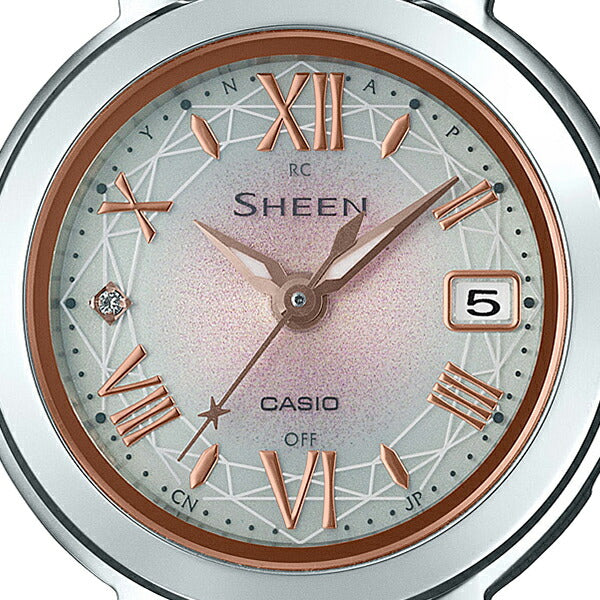 カシオ シーン 電波ソーラーモデル SHW-5300DSG-4AJF レディース 腕時計 カレンダー シルバー ピンクゴールド