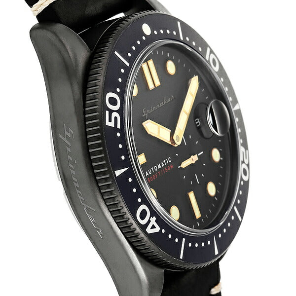 SPINNAKER スピニカー CROFT クロフト SP-5058-07 メンズ 腕時計 メカニカル 自動巻 革ベルト ブラック