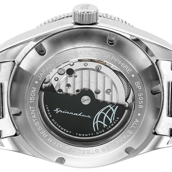 SPINNAKER スピニカー CROFT クロフト SP-5058-22 メンズ 腕時計 メカニカル 自動巻 メタルベルト ブラック