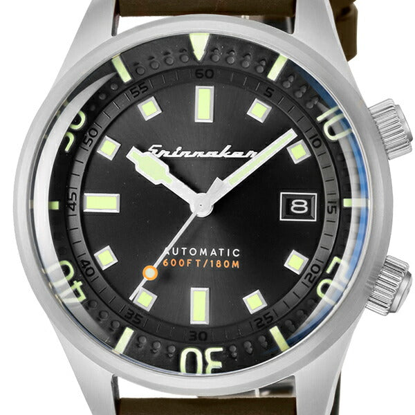 SPINNAKER スピニカー BRADNER ブラッドナー SP-5062-02 メンズ 腕時計 メカニカル 自動巻 革ベルト ブラック