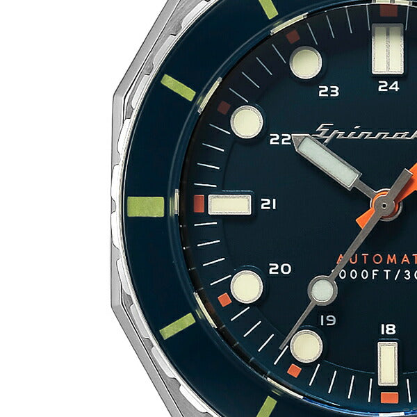 SPINNAKER スピニカー DUMAS デュマ SP-5081-22 メンズ 腕時計 メカニカル 自動巻 30気圧防水 メッシュベルト ブルー ダイバーズ
