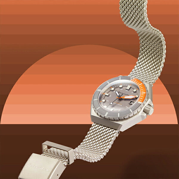 SPINNAKER スピニカー DUMAS デュマ SP-5081-99 メンズ 腕時計 メカニカル 自動巻 30気圧防水 メッシュベルト グレー ダイバーズ