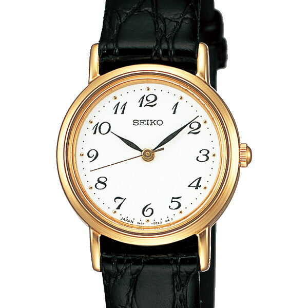 セイコー セレクション スピリット ペア SSDA030 レディース 腕時計 クオーツ ホワイト 文字板 ブラック 革ベルト