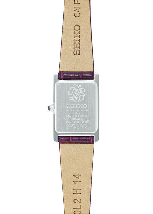 セイコー セレクション nano・universe レディース 腕時計 ソーラー 革ベルト ホワイト パープル STPR065